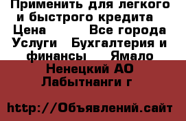 Применить для легкого и быстрого кредита › Цена ­ 123 - Все города Услуги » Бухгалтерия и финансы   . Ямало-Ненецкий АО,Лабытнанги г.